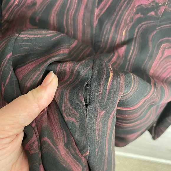 Rachel Zoe black red Maxi long sleeve cold shoulder dress size small - Picture 13 of 14